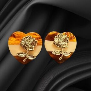 COPY - - - 18K GP Rose Earrings